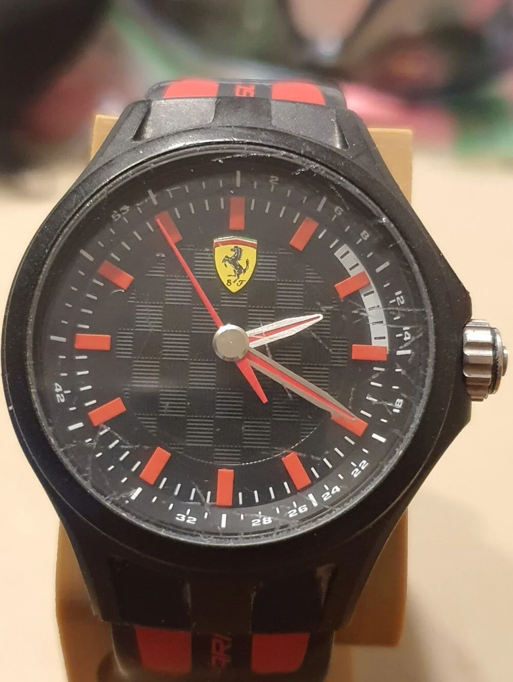 Scuderia Ferrari Pit Crew Black/Red Men's Watch